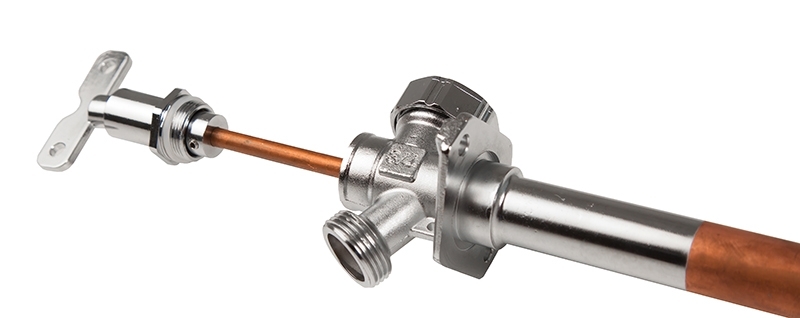 Незамерзающий уличный кран Arrowhead Euro, длина 250-450мм, ключ с антисифоном