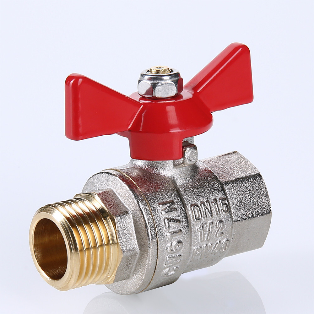 Кран шаровой Valtec BASE рукоятка бабочка 1/2" ВН
