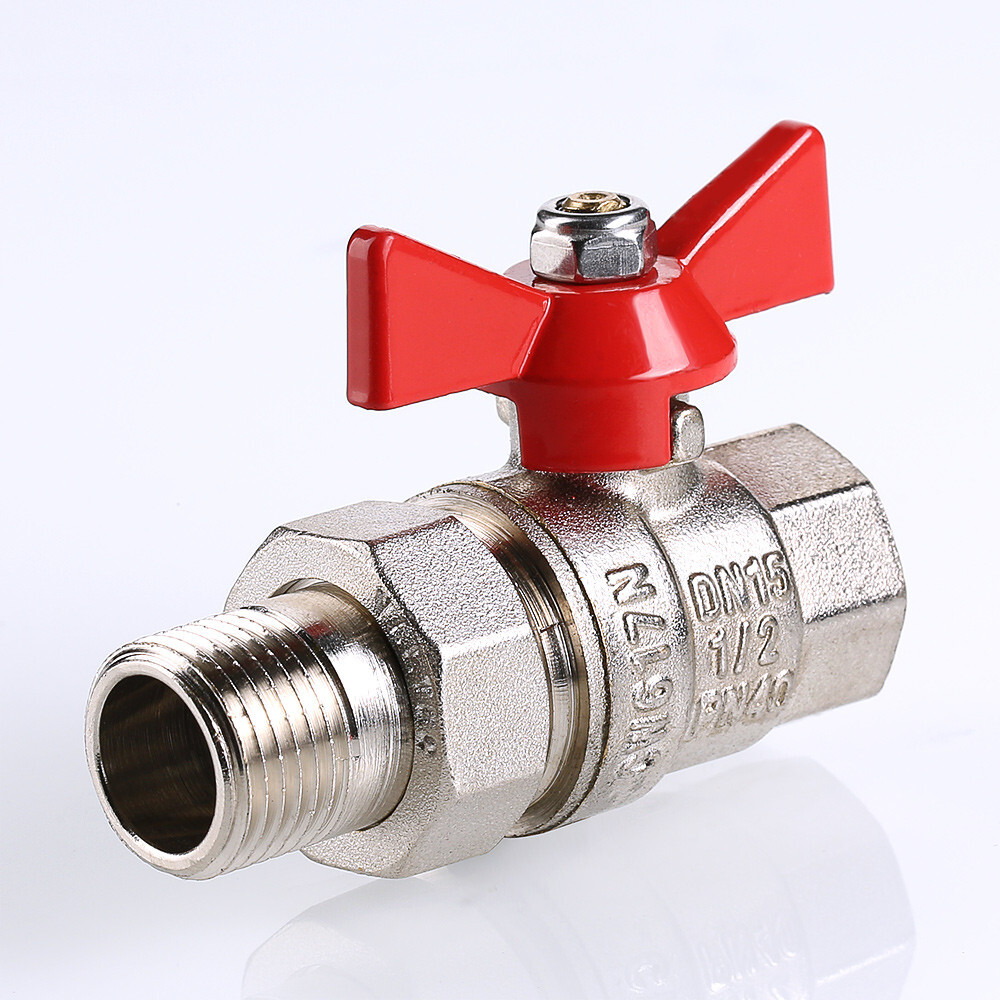 Кран шаровой Valtec BASE рукоятка бабочка с полусгоном 1/2" ВН